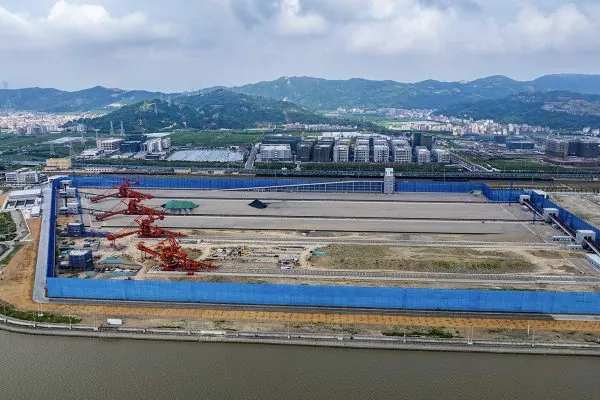 Proyek Dermaga Teluk Yueqing di Kota Wenzhou, Provinsi Zhejiang